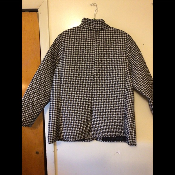 Cynthia  Rowley hound tooth quilted jacket Sz XL - Picture 4 of 8